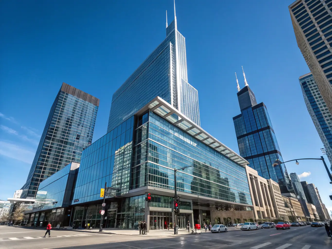 An image showcasing a modern office building with a focus on architectural details, representing Infiniti Keystone Capital's involvement in real estate private equity and its commitment to quality and innovation.