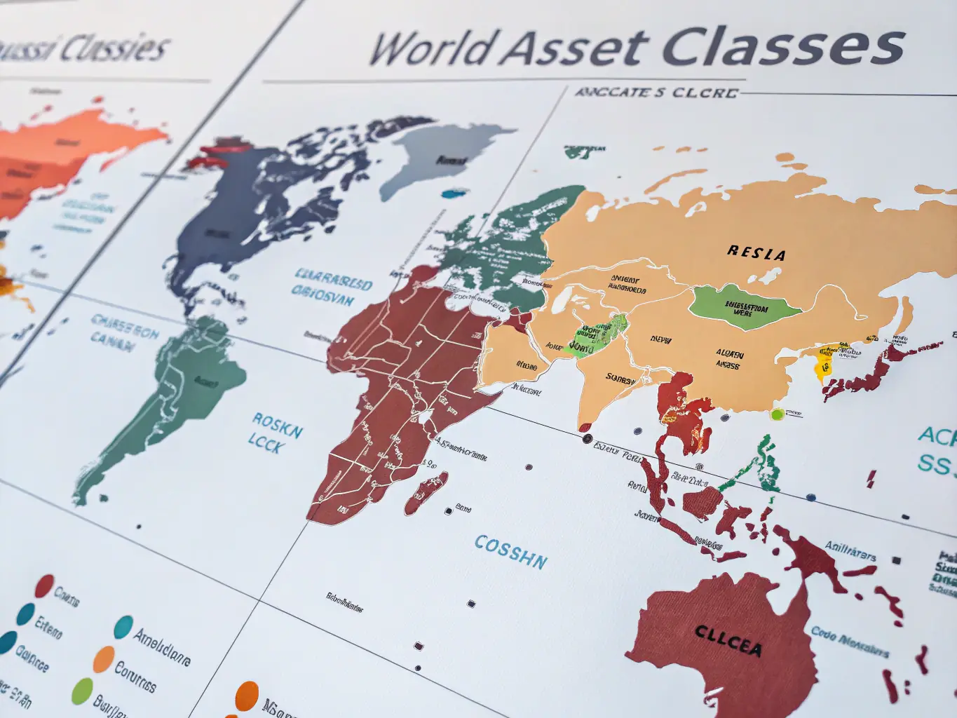 A world map highlighting key financial centers and investment locations, symbolizing Infiniti Keystone Capital's global wealth strategies and its ability to navigate international markets.
